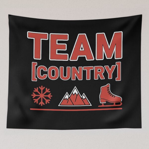 Item preview, Team Country Custom Winter Sports Fan Gear designed and sold by MOFAPPAREL.