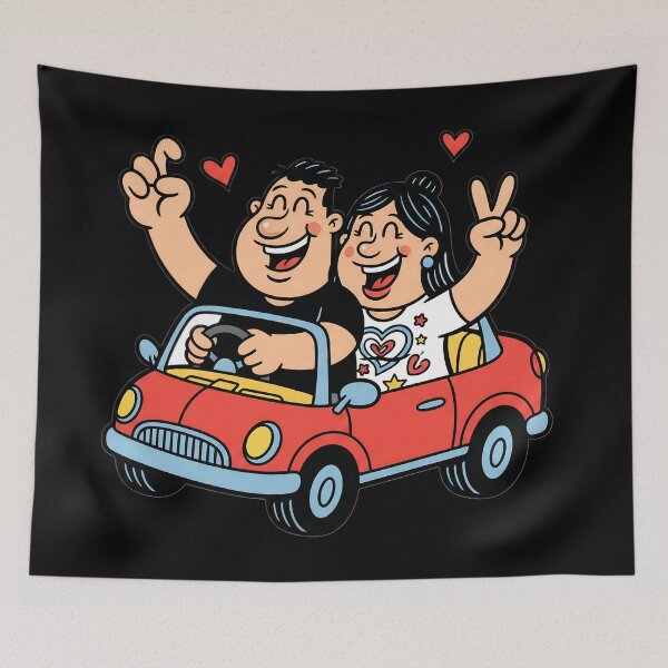 Item preview, Love on the Road: Big Hand Cartoon Vector designed and sold by LineLoo.