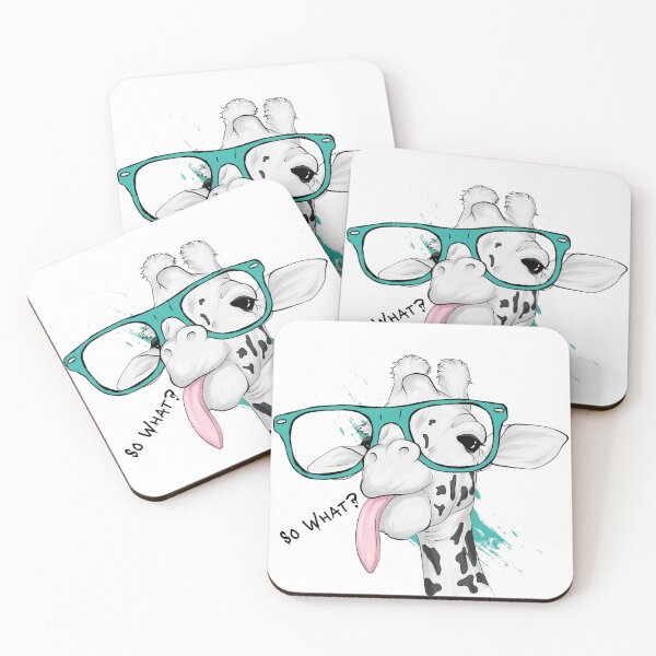 Item preview, So What? - Giraffe with Glasses designed and sold by MMPrintsDesign.