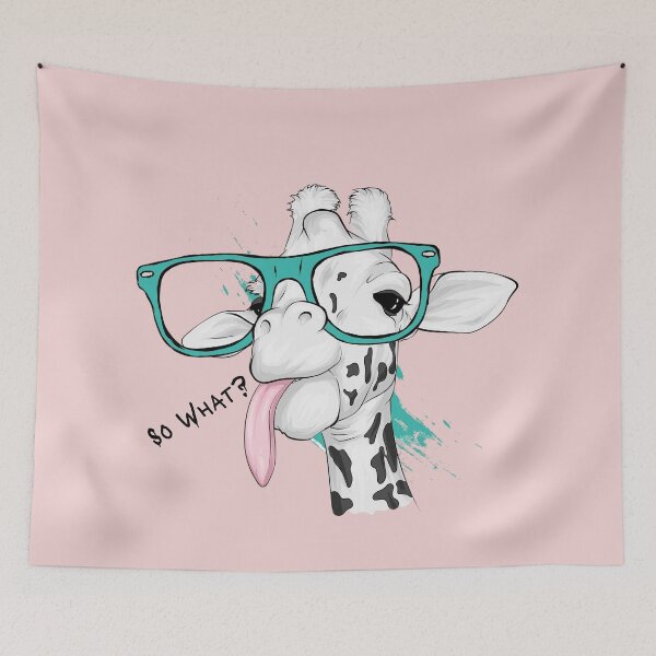 Item preview, So What? - Giraffe with Glasses designed and sold by MMPrintsDesign.