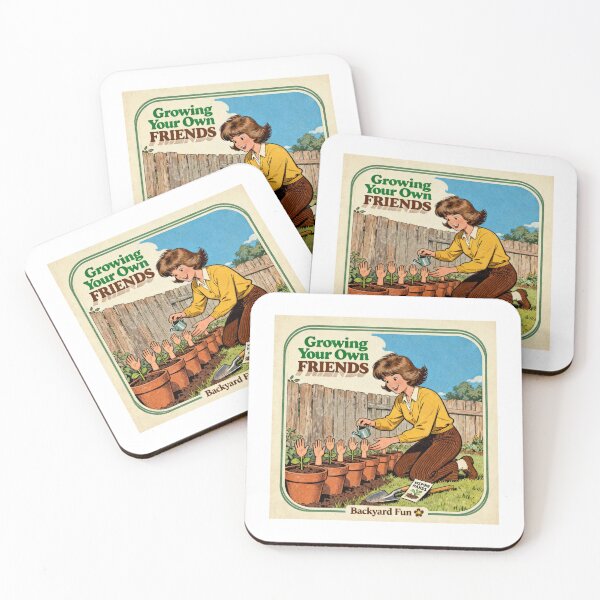 Item preview, Growing Your Own Friends - Retro Dark Humor Art designed and sold by PictorialWhimsy.