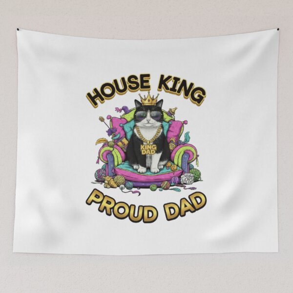 Item preview, House King Cat - Proud Dad! designed and sold by JonathanP514.
