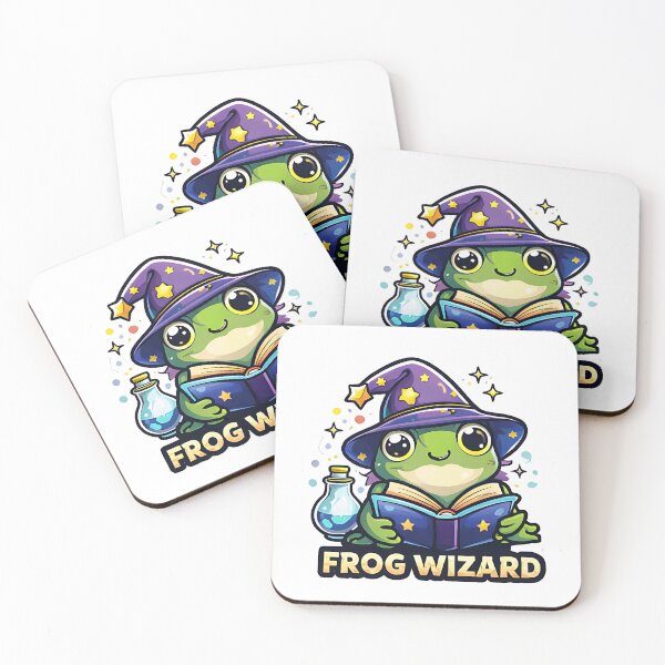 Item preview, Frog Wizard – Cute Cartoon Magic Frog Design for Stickers, Shirts, Mugs & More designed and sold by KaziTaohid.