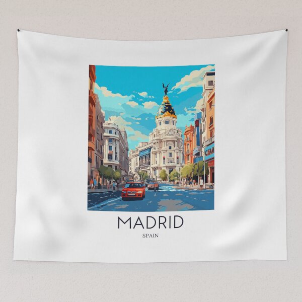 Item preview, A Pop Art Travel Print of Madrid - Spain designed and sold by StudioRedKoala.
