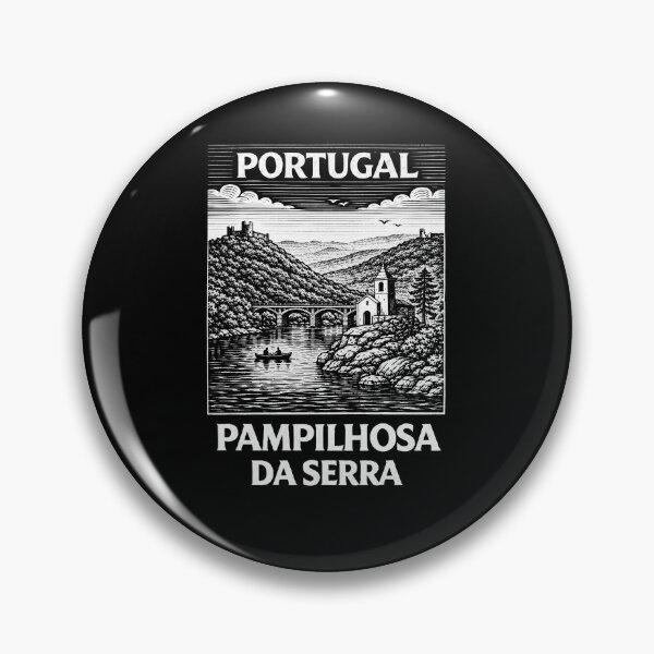 Item preview, Pampilhosa da Serra Portugal Linocut Style  designed and sold by Thistle-TShop.