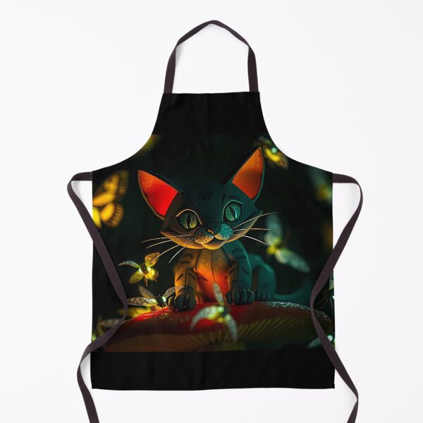 Item preview, Cat on Mushroom with Butterflies designed and sold by cuprum.