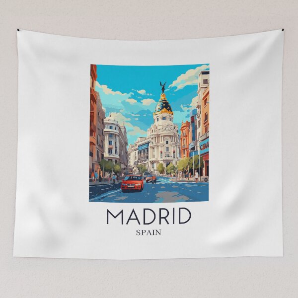 Item preview, A Pop Art Travel Print of Madrid - Spain designed and sold by StudioRedKoala.