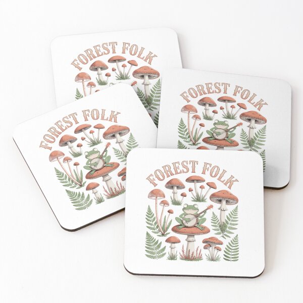 Item preview,    Forest Folk - Frog Playing Banjo on Mushroom - Goblincore Art designed and sold by Ashley critters.