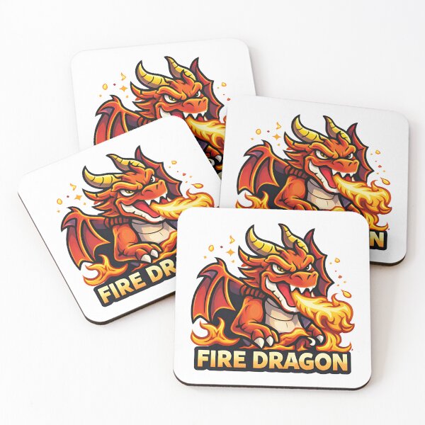 Item preview, Fire Dragon – Fierce Cartoon Dragon Design for T-Shirts, Stickers, Mugs & More designed and sold by KaziTaohid.