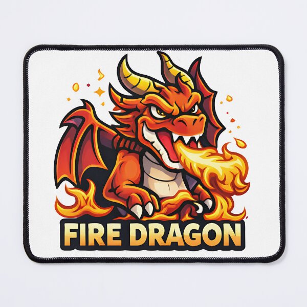 Item preview, Fire Dragon – Fierce Cartoon Dragon Design for T-Shirts, Stickers, Mugs & More designed and sold by KaziTaohid.