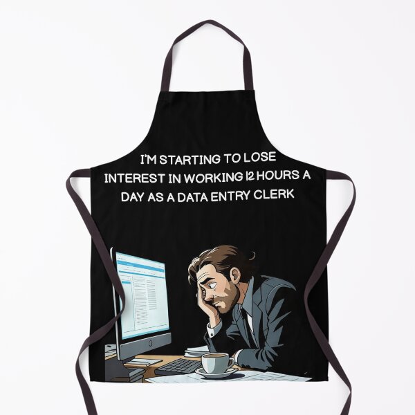 Item preview, Data Entry – Working 12 Hours a Day | White Design designed and sold by ShadyArfaa.