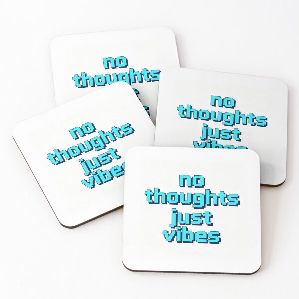 Item preview, No Thoughts Just Vibes - Retro Pixel Text Art designed and sold by PictorialWhimsy.