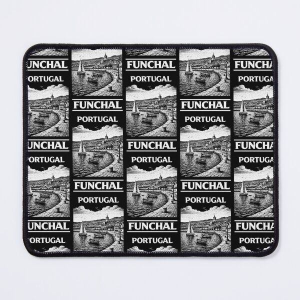 Item preview, Funchal Portugal Linocut Style designed and sold by Thistle-TShop.