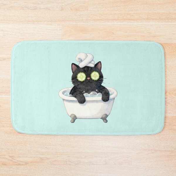 Item preview, Black Cat Spa Day designed and sold by chillaxcats.