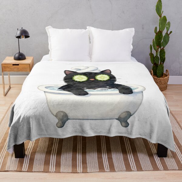 Item preview, Black Cat Spa Day designed and sold by chillaxcats.
