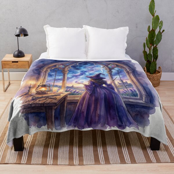 Item preview, Mystical Witch Gazing Stars Through Gothic Window designed and sold by AbstractAuraArt.