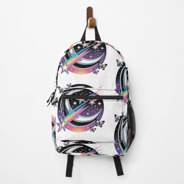 Item preview, Y2K Celestial Comet Moon - Rainbow Shooting Stars & Holo Butterflies Tee designed and sold by mo-carnival.