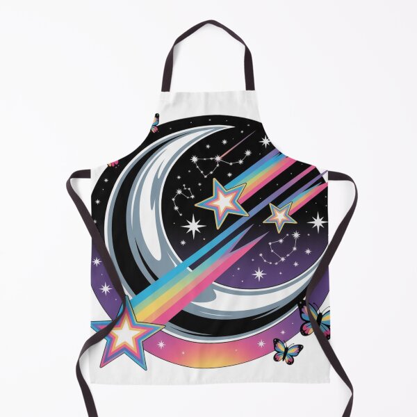 Item preview, Y2K Celestial Comet Moon - Rainbow Shooting Stars & Holo Butterflies Tee designed and sold by mo-carnival.