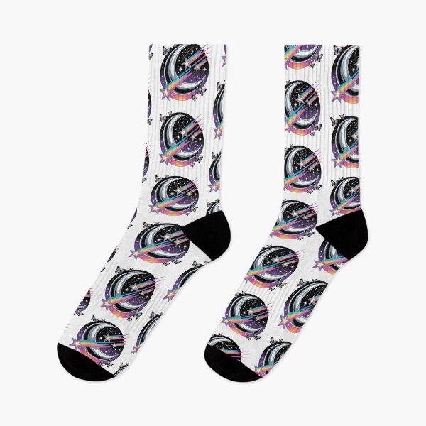 Item preview, Y2K Celestial Comet Moon - Rainbow Shooting Stars & Holo Butterflies Tee designed and sold by mo-carnival.