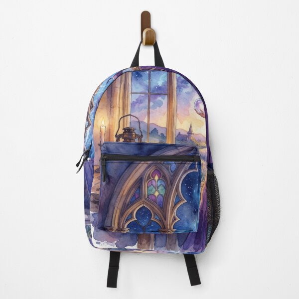 Item preview, Mystical Witch Gazing Stars Through Gothic Window designed and sold by AbstractAuraArt.