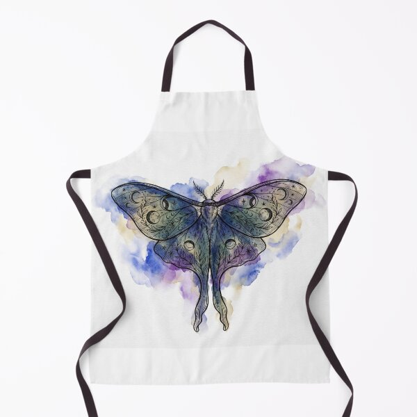 Item preview, Celestial Luna Moth Watercolor with Moon Phases Stars designed and sold by Stolen-Oddities.