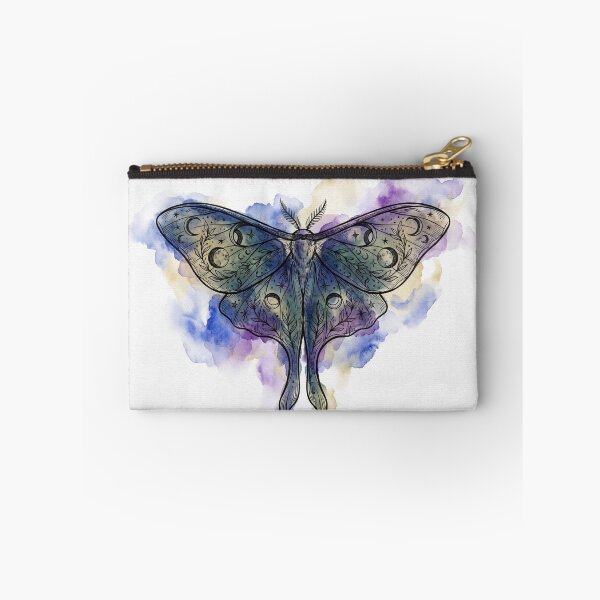 Item preview, Celestial Luna Moth Watercolor with Moon Phases Stars designed and sold by Stolen-Oddities.