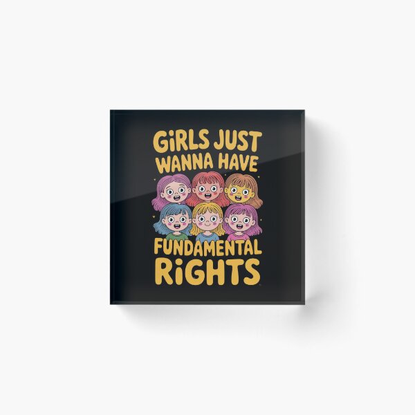 Item preview, Girls Just Wanna Have Fundamental Rights – Ugly Cute Feminist Typography designed and sold by SweetlyUgly.