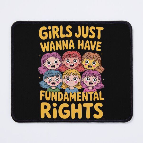 Item preview, Girls Just Wanna Have Fundamental Rights – Ugly Cute Feminist Typography designed and sold by SweetlyUgly.