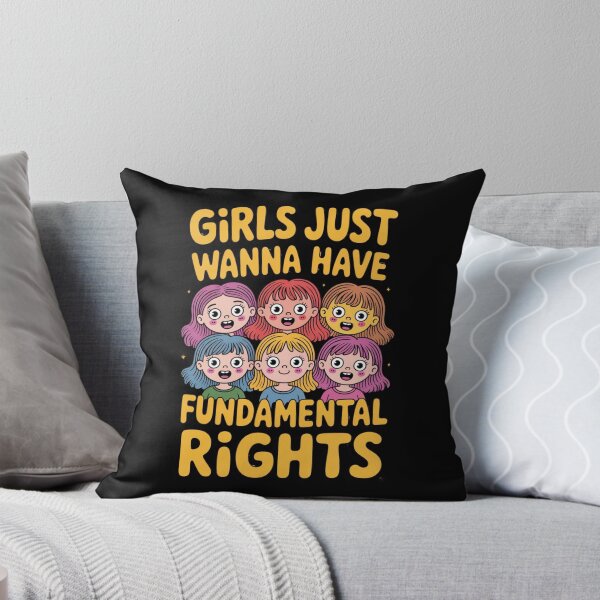 Item preview, Girls Just Wanna Have Fundamental Rights – Ugly Cute Feminist Typography designed and sold by SweetlyUgly.