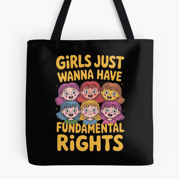 Item preview, Girls Just Wanna Have Fundamental Rights – Ugly Cute Feminist Typography designed and sold by SweetlyUgly.