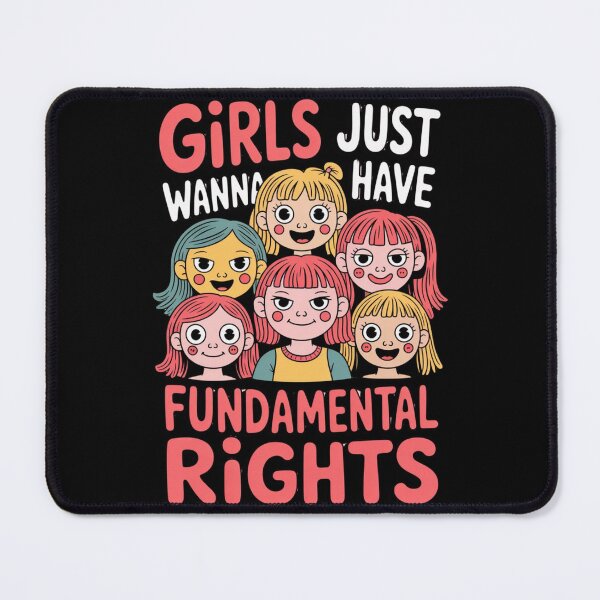 Item preview, Girls Just Wanna Have Fundamental Rights – Ugly Cute Feminist Typography designed and sold by SweetlyUgly.