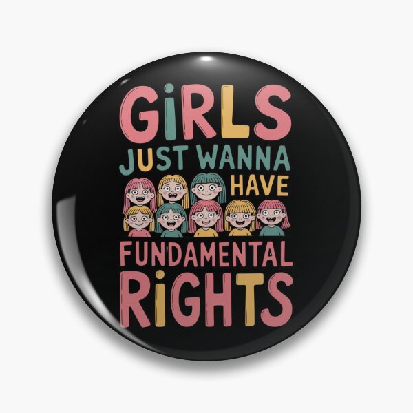 Item preview, Girls Just Wanna Have Fundamental Rights – Ugly Cute Feminist Typography designed and sold by SweetlyUgly.