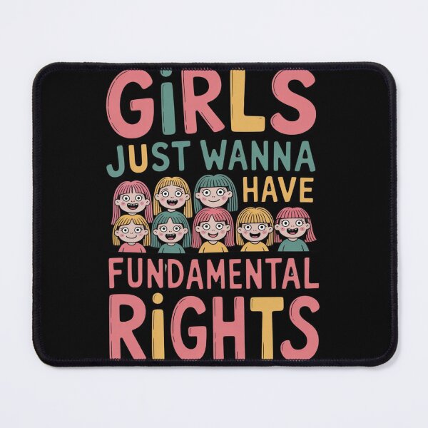 Item preview, Girls Just Wanna Have Fundamental Rights – Ugly Cute Feminist Typography designed and sold by SweetlyUgly.