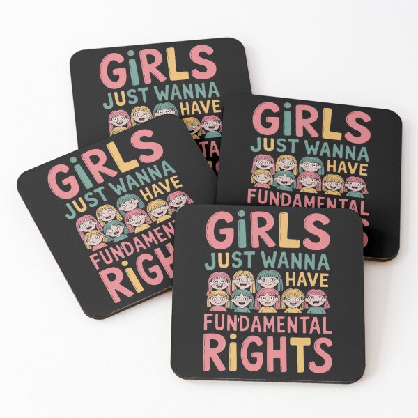Item preview, Girls Just Wanna Have Fundamental Rights – Ugly Cute Feminist Typography designed and sold by SweetlyUgly.