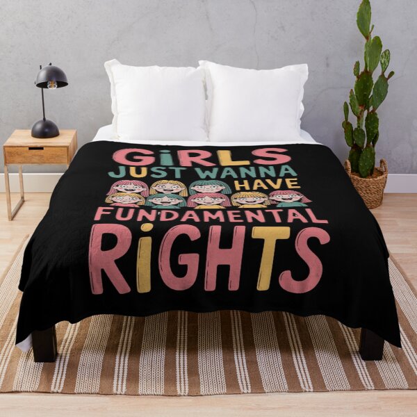 Item preview, Girls Just Wanna Have Fundamental Rights – Ugly Cute Feminist Typography designed and sold by SweetlyUgly.