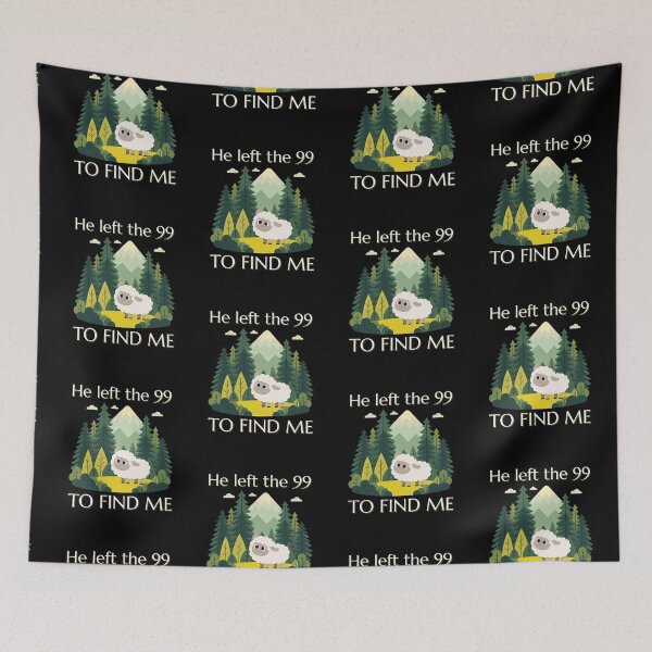 Item preview, He Left The 99 to Find Me Bible Jesus Lost Sheep designed and sold by Diodak.