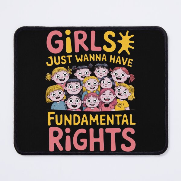 Item preview, Girls Just Wanna Have Fundamental Rights – Ugly Cute Feminist Typography designed and sold by SweetlyUgly.