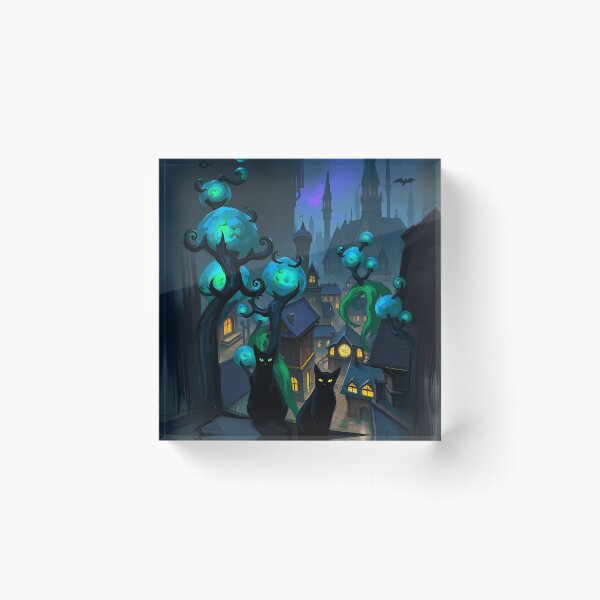 Item preview, Mysterious Cats in Enchanted Town designed and sold by cuprum.