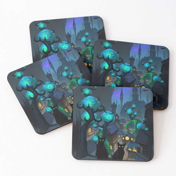 Item preview, Mysterious Cats in Enchanted Town designed and sold by cuprum.