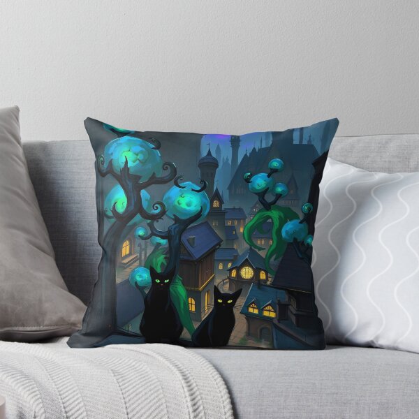 Item preview, Mysterious Cats in Enchanted Town designed and sold by cuprum.