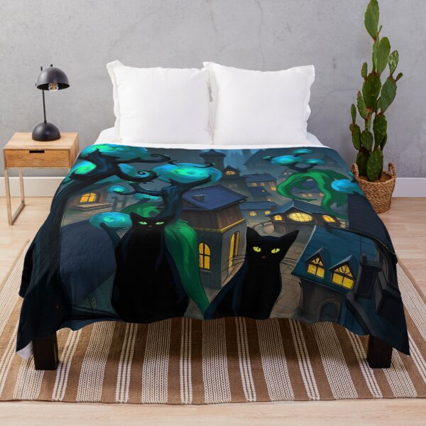 Item preview, Mysterious Cats in Enchanted Town designed and sold by cuprum.