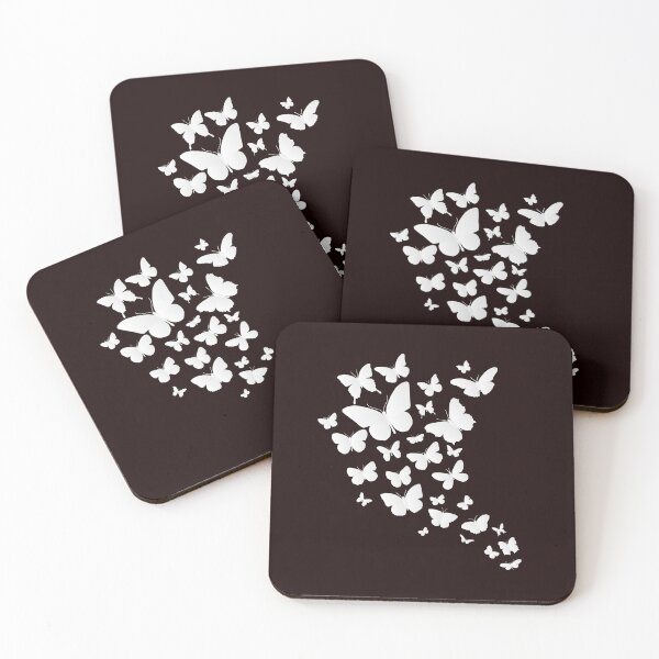 Item preview, white butterflies designed and sold by BUTTER7FLY.