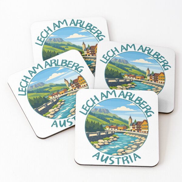 Item preview, Lech am Arlberg in Vorarlberg, Austria Retro Travel Art Circle Emblem designed and sold by MaateoDesign.