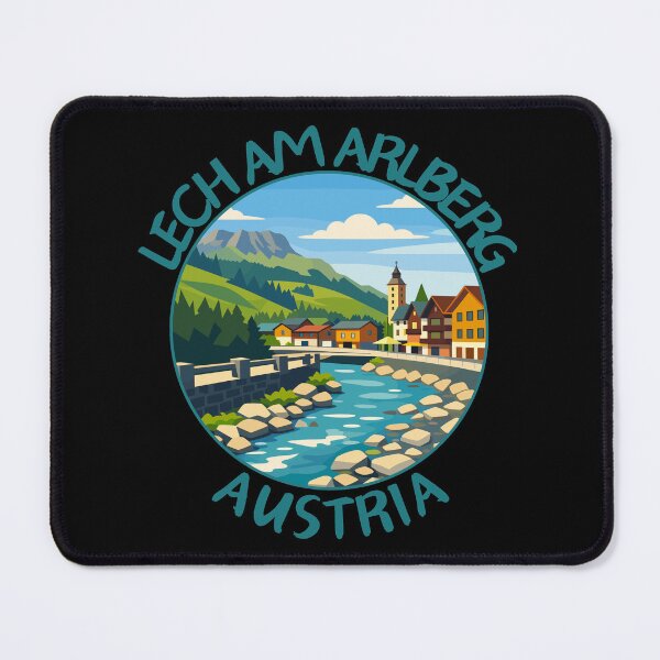 Item preview, Lech am Arlberg in Vorarlberg, Austria Retro Travel Art Circle Emblem designed and sold by MaateoDesign.