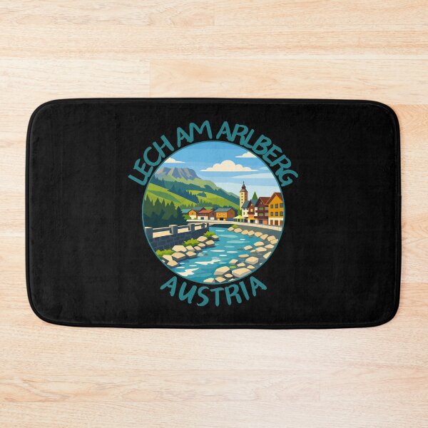 Item preview, Lech am Arlberg in Vorarlberg, Austria Retro Travel Art Circle Emblem designed and sold by MaateoDesign.