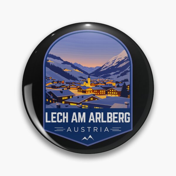 Item preview, Lech am Arlberg in Vorarlberg, Austria Retro Travel Art Emblem designed and sold by MaateoDesign.