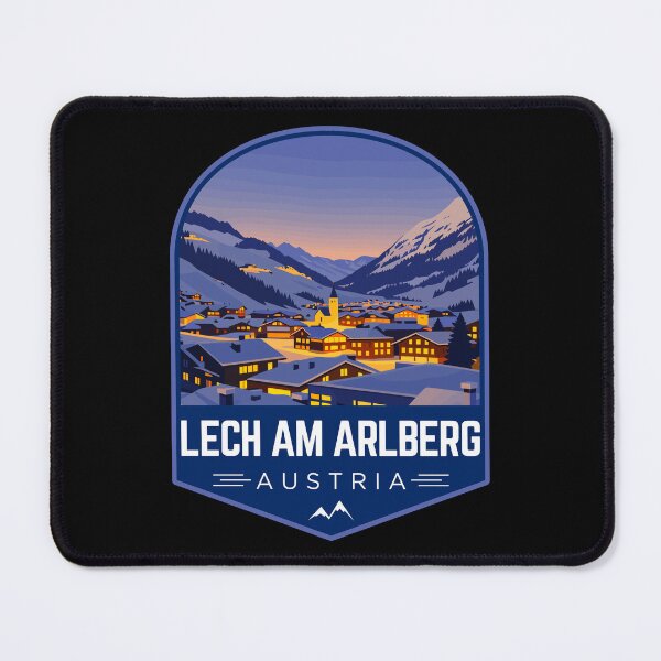 Item preview, Lech am Arlberg in Vorarlberg, Austria Retro Travel Art Emblem designed and sold by MaateoDesign.