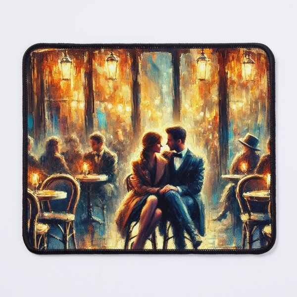 Item preview, Romantic Couple in Glowing Café designed and sold by TheArtOfImpress.