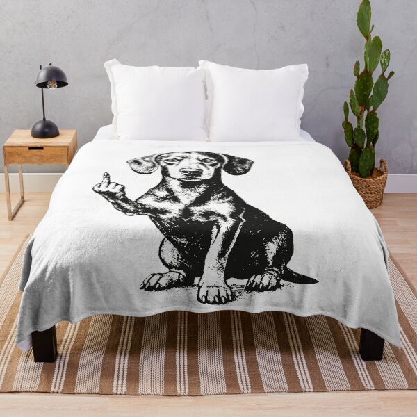 Item preview, Dachshund Flipping The Bird designed and sold by brownpolly.