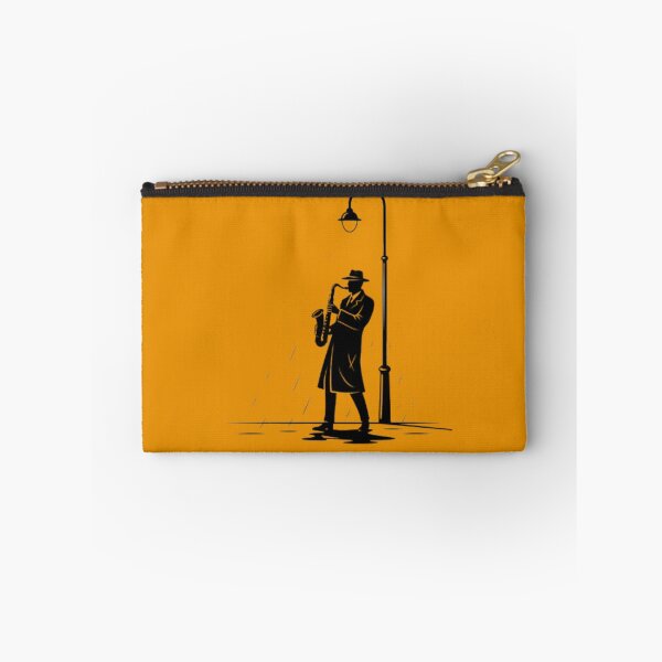Item preview, Saxophone Streetlight Silhouette  Jazz Musician Art  Moody Night Scene Design designed and sold by Ditstyle.